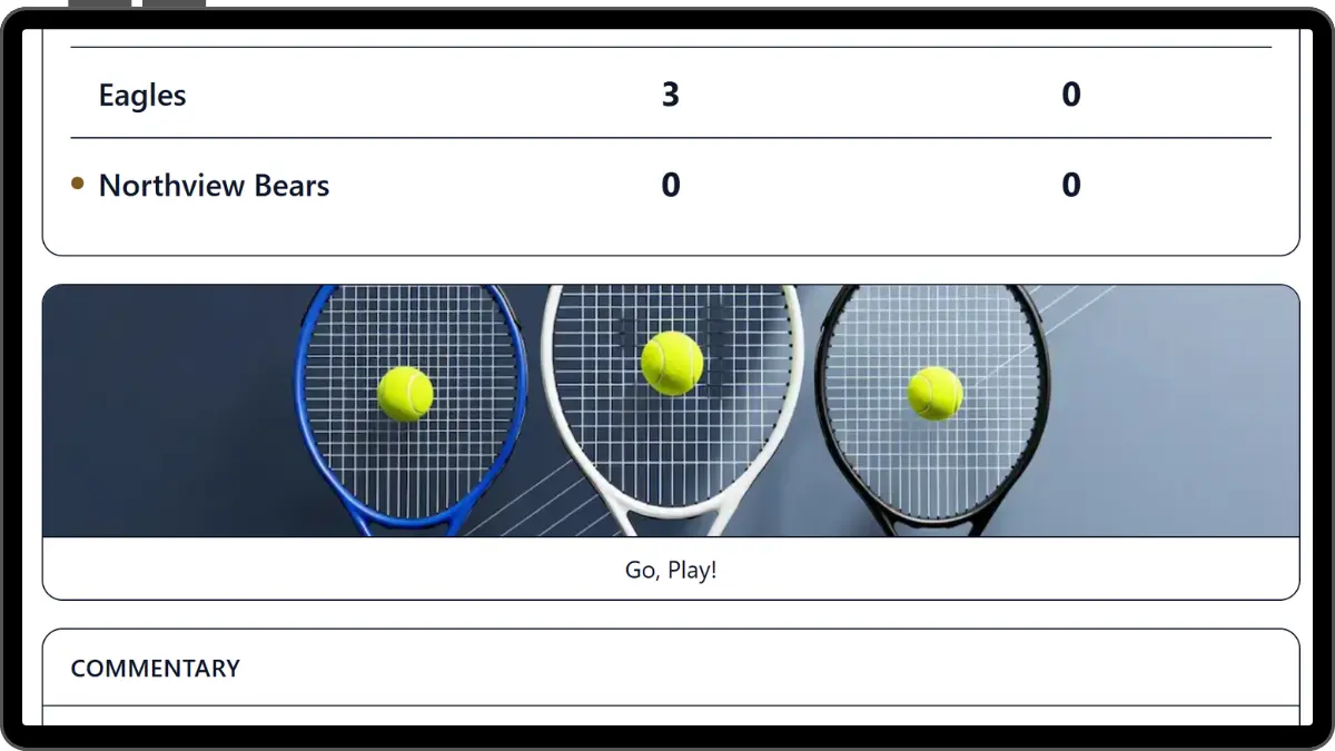 Live scoreboard with real-time updates
